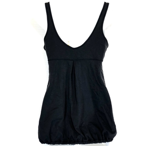 LUCY Black Blouson Gym Yoga Tank Top Shirt V-Neck - Picture 5 of 8